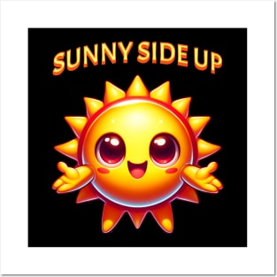 Sunny Side Up Smiling Sun Posters and Art